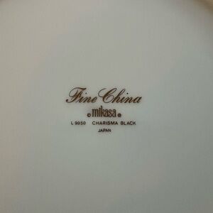 Mikasa Charisma Black Fine China Plate
